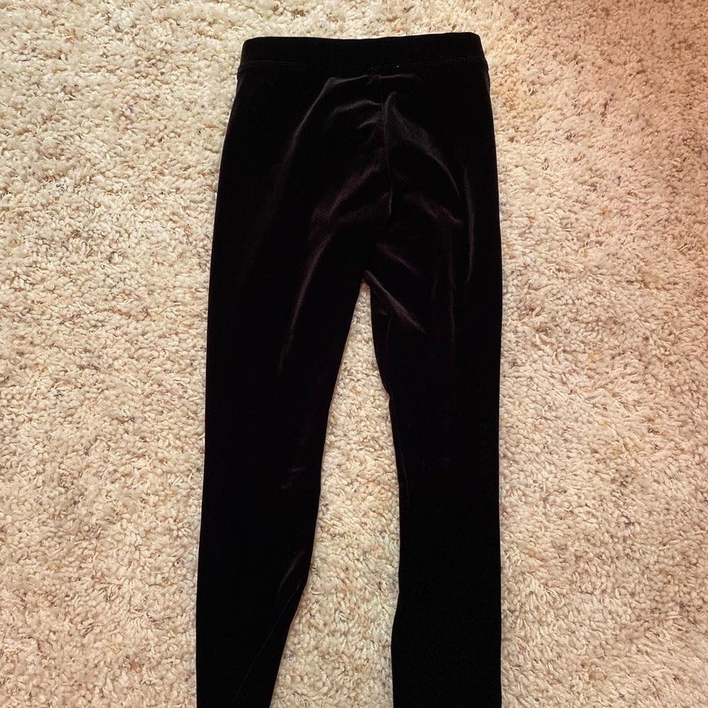 Crewcuts black velvet leggings size 6/7